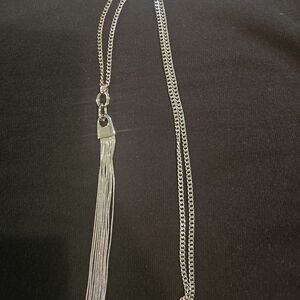 The Limited Silver Multi-Strand Tassel Pendant Necklace